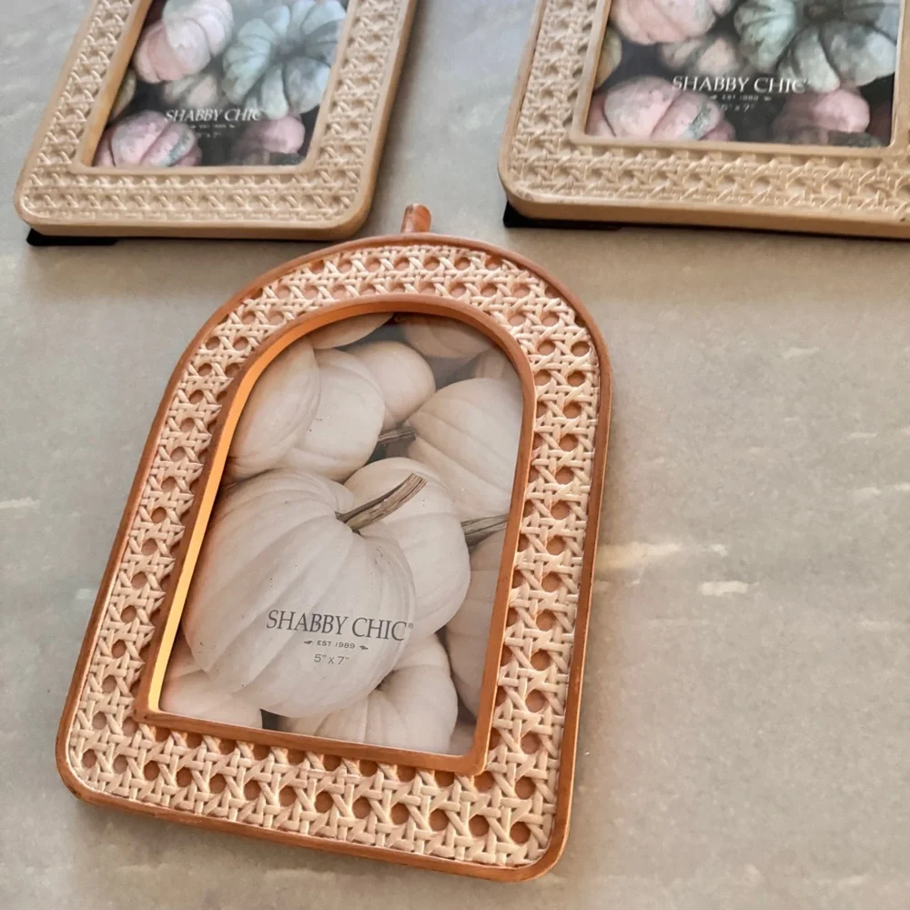 NWT Shabby Chic Decorative Rattan Style Frames set of 3